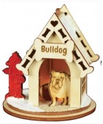 NEW! - Ginger Cottages K9 Wooden Ornament - Bulldog